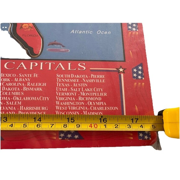 Wooden USA Map Puzzle for Kids 46 PCS United States Puzzle With Capitols 2009 - Picture 9 of 10